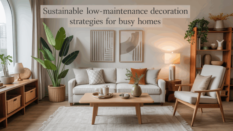 Sustainable, Low-Maintenance Decoration Strategies for Busy Homes
