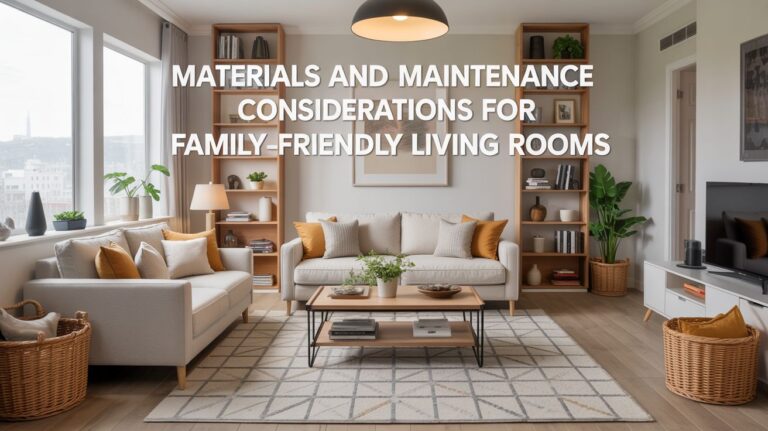 Materials and Maintenance Considerations for Family-Friendly Living Rooms