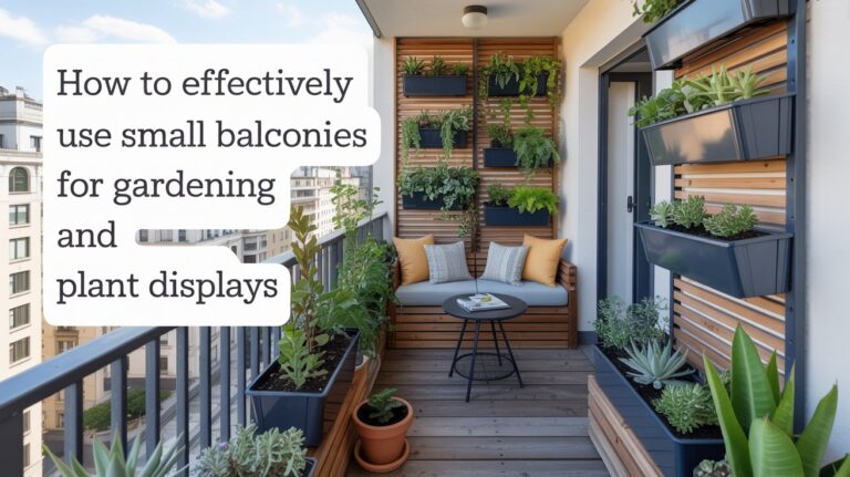 How to Effectively Use Small Balconies for Gardening and Plant Displays