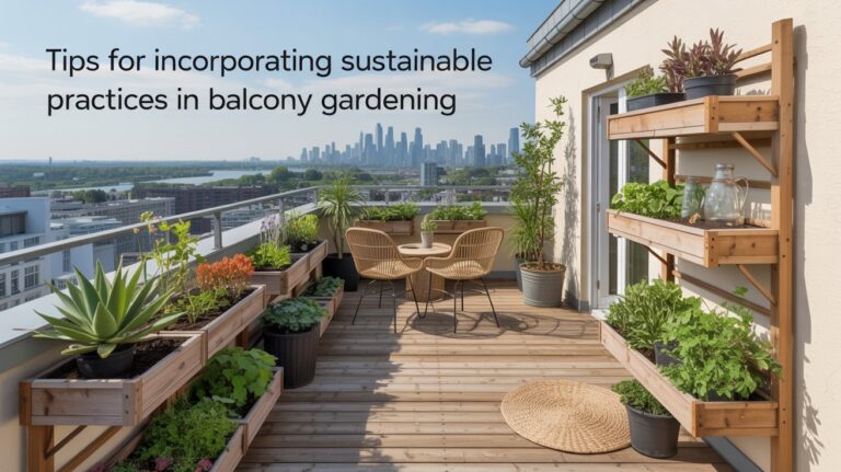 Tips for Incorporating Sustainable Practices in Balcony Gardening