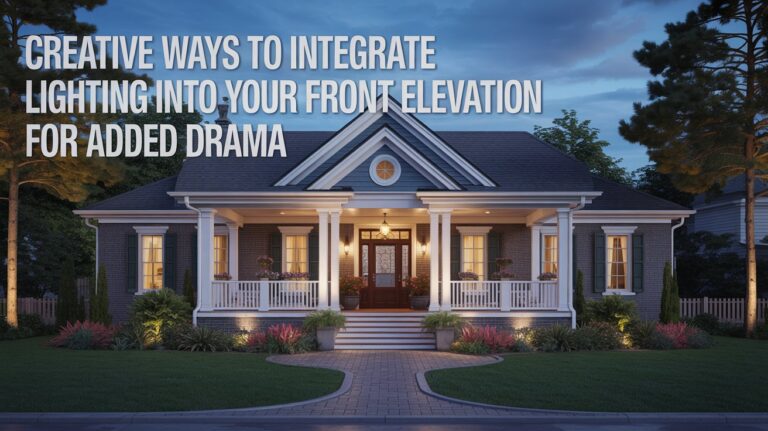 Creative Ways to Incorporate Lighting Into Your Front Elevation for Added Drama