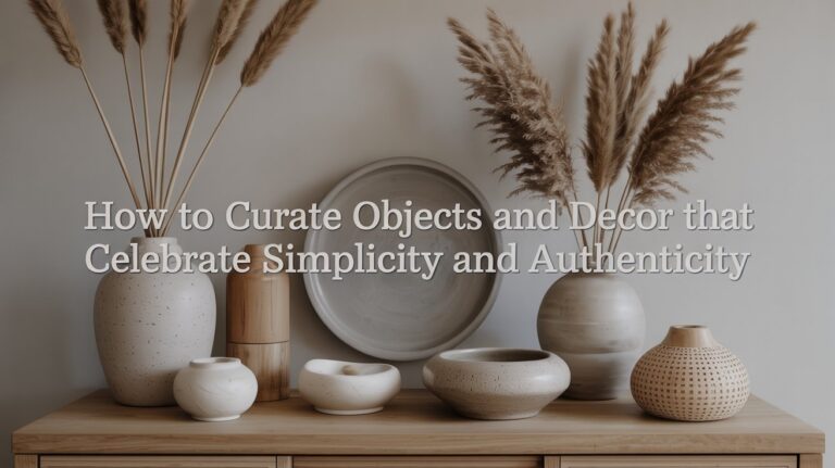 How to Curate Objects and Decor That Celebrate Simplicity and Authenticity