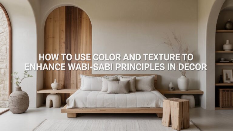 How to Use Color and Texture to Enhance Wabi Sabi Principles in Decor