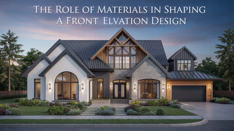 The Role of Materials in Shaping a Striking Front Elevation Design