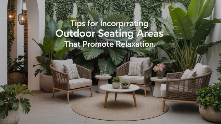 Tips for Incorporating Outdoor Seating Areas That Promote Relaxation