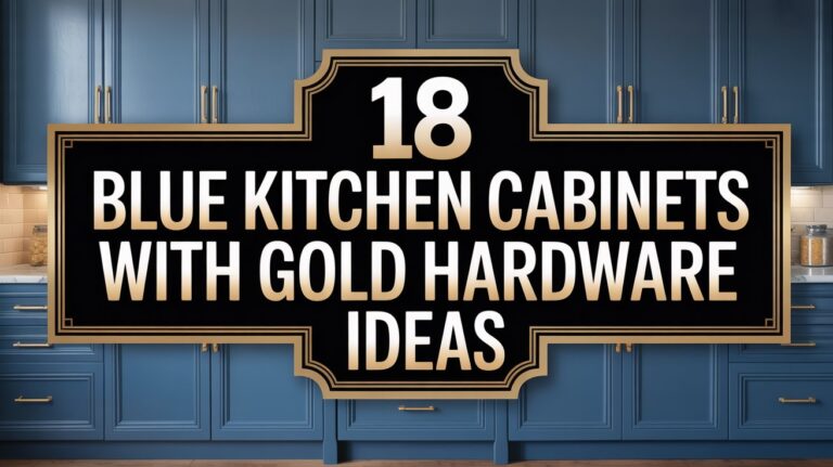 18 Blue Kitchen Cabinets with Gold Hardware Ideas for Luxurious Style